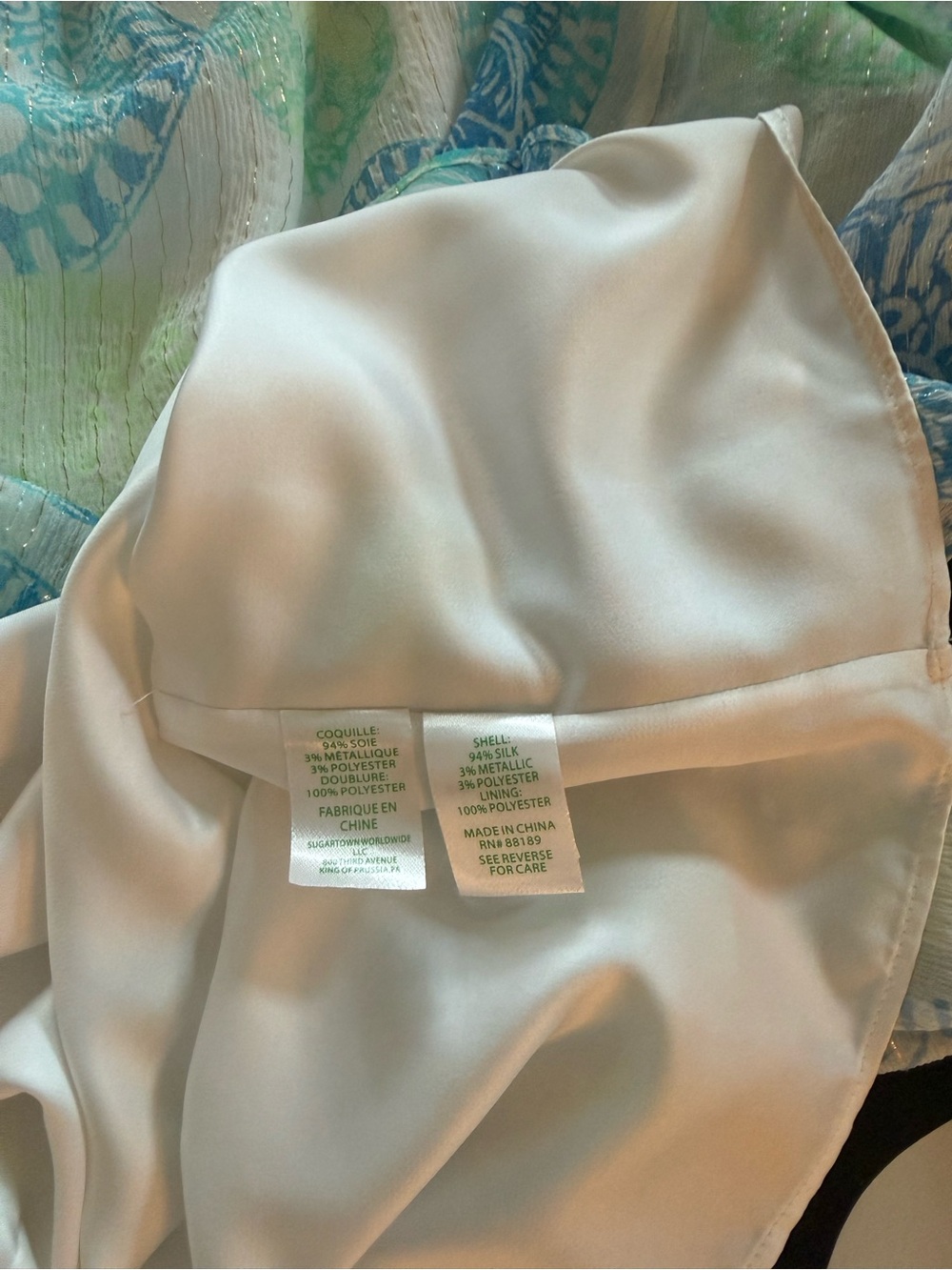 Lilly Pulitzer White Tunic Dress with Blue and Green Medallion Print - Picture 7 of 8